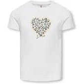 ONLY GIRLS T-shirt 'KOGLany-Nina' guld / pastellgrön / svart / vit