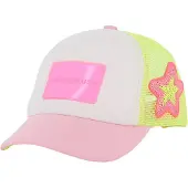 Billieblush Keps - Näsgatan/Vit/Gul - - 52 cm - Keps