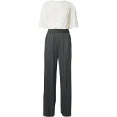 About You Jumpsuit mörkgrön / vit