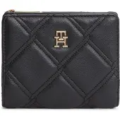 Tommy Hilfiger Plånbok 'Quilted TH Monogram Bifold' guld / svart