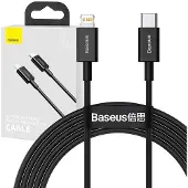 Baseus Superior Series USB-C / Lightning-kabel - 2m, 20W - Svart