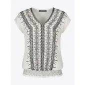 KOROSHI Blus svart / vit