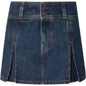 Levi's Kjol 'Inverted Pleat Mini' blå denim