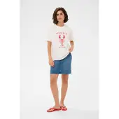 Kaffe T-shirt 'KAAnnemette' vit / naturvit