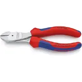 Knipex 74 05 160, Avbitartång, Kromvanadinstål, Plast, Blå, Röd, 160 mm, 209 g