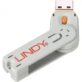 Lindy 40623, Nyckel till portblockerare, USB Type-A, Orange, Akrylnitrilbutadienstyren (ABS), 1 styck, Polypåse