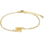 Luxenter Armband finish 18 karats gult guld - Alfabetet gyllene