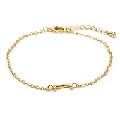 Luxenter Armband finish 18 karats gult guld - Alfabetet gyllene