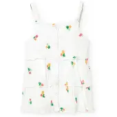 Boboli Bambula Floral Ärmlös Skjorta