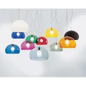 Kartell Design pendellampa Small FL/Y, Violett / rosa / rosè, Vardagsrum / matsal, Syntetmaterial, Design, Pendellampa
