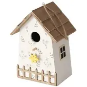 Progarden KAMILLE holk i trä, med blommor, 22 cm hög