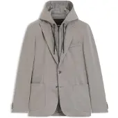 BOSS Slim-fit jacket with inner hoodie