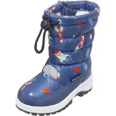 Playshoes Snöboots 'Weltraum' blå / grå / röd