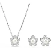 Swarovski Smyckeset silver / transparent / pärlvit