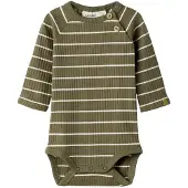 Lil´ Atelier Sparkdräkt/body 'NBMKAIL' oliv / vit