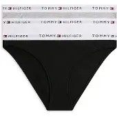 Tommy Hilfiger Underwear Trosa 'Essential' gråmelerad / svart / vit