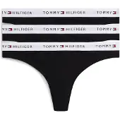 Tommy Hilfiger Essential 3 Pack Repeat Logo Waistband Thongs