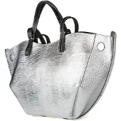 Giulia Tote Bag Silver Black