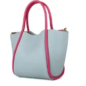 Giulia Tote Bag Himmelsblå Fuxia