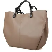 Giulia Tote Bag Ljus Taupe Svart