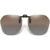 INF Polariserade Clip-on Solglasögon med Fodral Brown