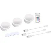 INF Uppladdningsbara LED-spots 13 RGB färger 3-pack White