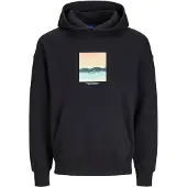 Jack & Jones Sweatshirt 'JORVesterbro Aqua' aqua / ljusorange / svart / vit