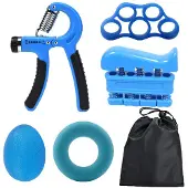 INF Handgrepps- och Fingertränare 5 delar Blue