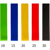 INF Motståndsband,TPE Elastiska Träningsband med Bärväska - 5 pack