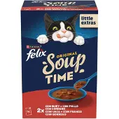 Purina Felix Beef Soup Våtfoder För Katter 6x48g