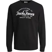 Jack & Jones Sweatshirt 'JJForest' svart / vit