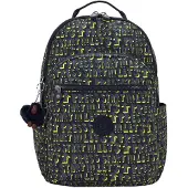 Kipling Ryggsäck 'Seoul College Extra' marinblå / duvblå / gul