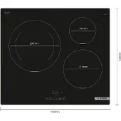 Bosch induktionshäll - 3 brännare - 60 cm - PUJ611BB5E