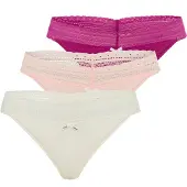 HUGO Lace 10277591 Red Tanga 3 Enheter
