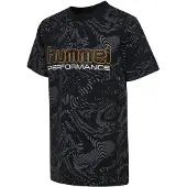 Hummel T-shirt - Svart m. Tryck - - 9-10 år (134-140) - T-shirt