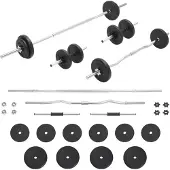 vidaXL Skivstång och hantlar set 30 kg