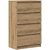 vidaXL Byrå Artisan Ek 60X35X98,5 Cm Limträ