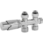 ECD-Germany Radiatortermostat Anslutningsarmatur passageorgan terminala Chrome
