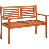 vidaXL Trädgårdsbänk 2-sits 120 cm massivt eukalyptusträ