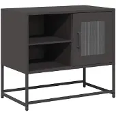 vidaXL TV-skåp svart 68x39x60,5 cm stål