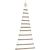 Hängande julgran med toppstjärna 74x150 cm naturlig gren