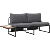 vidaXL Trädgårdssoffa Antracit 200,5 x 70 x 85,5 cm Stål 42007549