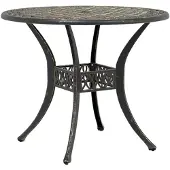 vidaXL Trädgårdsbord brons Ø90x75 cm gjuten aluminium 4002807