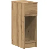 vidaXL Sängbord med låda ek 20x36x60 cm