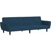 vidaXL 2-sits bäddsoffa sammetsblå 375857