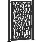 vidaXL Trädgårdsport svart 105x155 cm stålkonstruktion