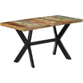 vidaXL Matbord 140x70x75 cm Massivt återvunnet trä