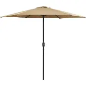 vidaXL Trädgårdsparasoll med aluminiumstång 270x246 cm taupe
