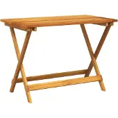 Super Merchant Vidaxl Hopfällbart Trädgårdsbord, 90X52,5X65 Cm, Massivt Akaciaträ