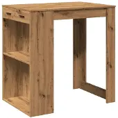 vidaXL Barbord artisian-ek 102x70x103,5 cm konstruerat trä